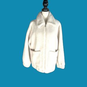 Ugg Sherpa womans coat midi length warm soft large pockets great Cond. size SM